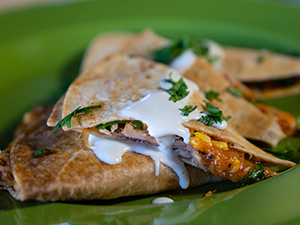 Pulled Pork Quesadillas with Truffle Crema | Prairie Fresh®