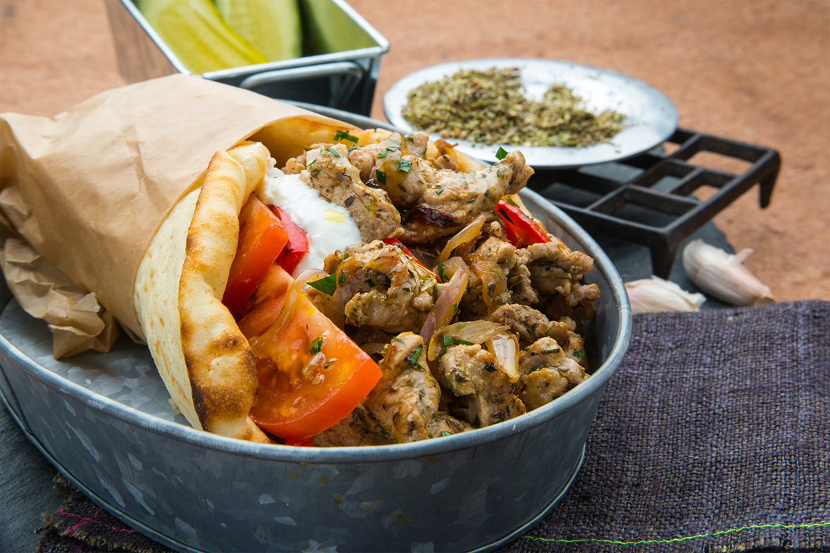 Ballpark Pork Gyro with Peppers and Onions | Prairie Fresh®
