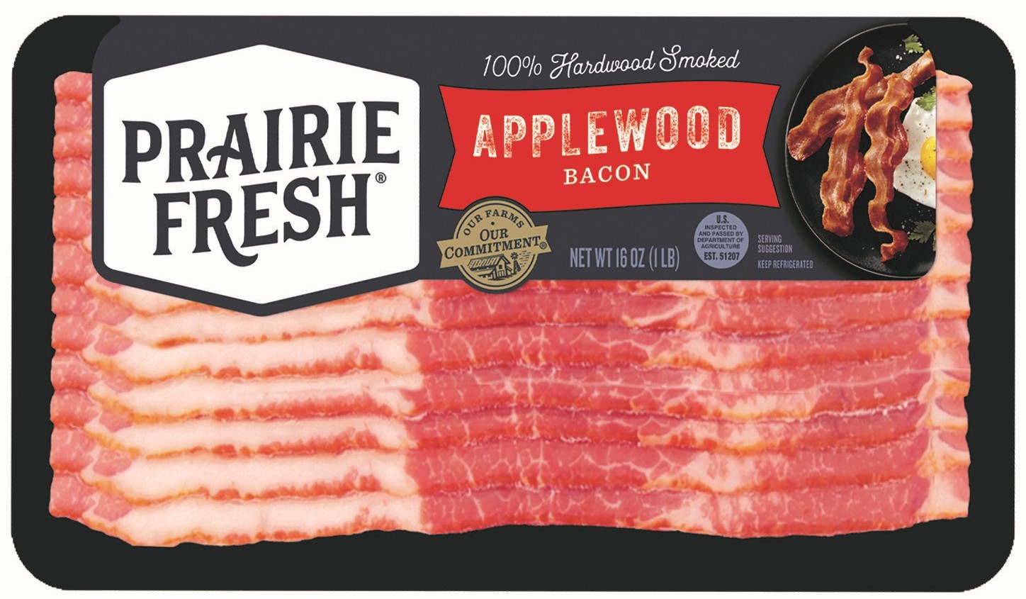 Prairie Fresh Applewood Smoked Bacon (16oz) | Prairie Fresh®