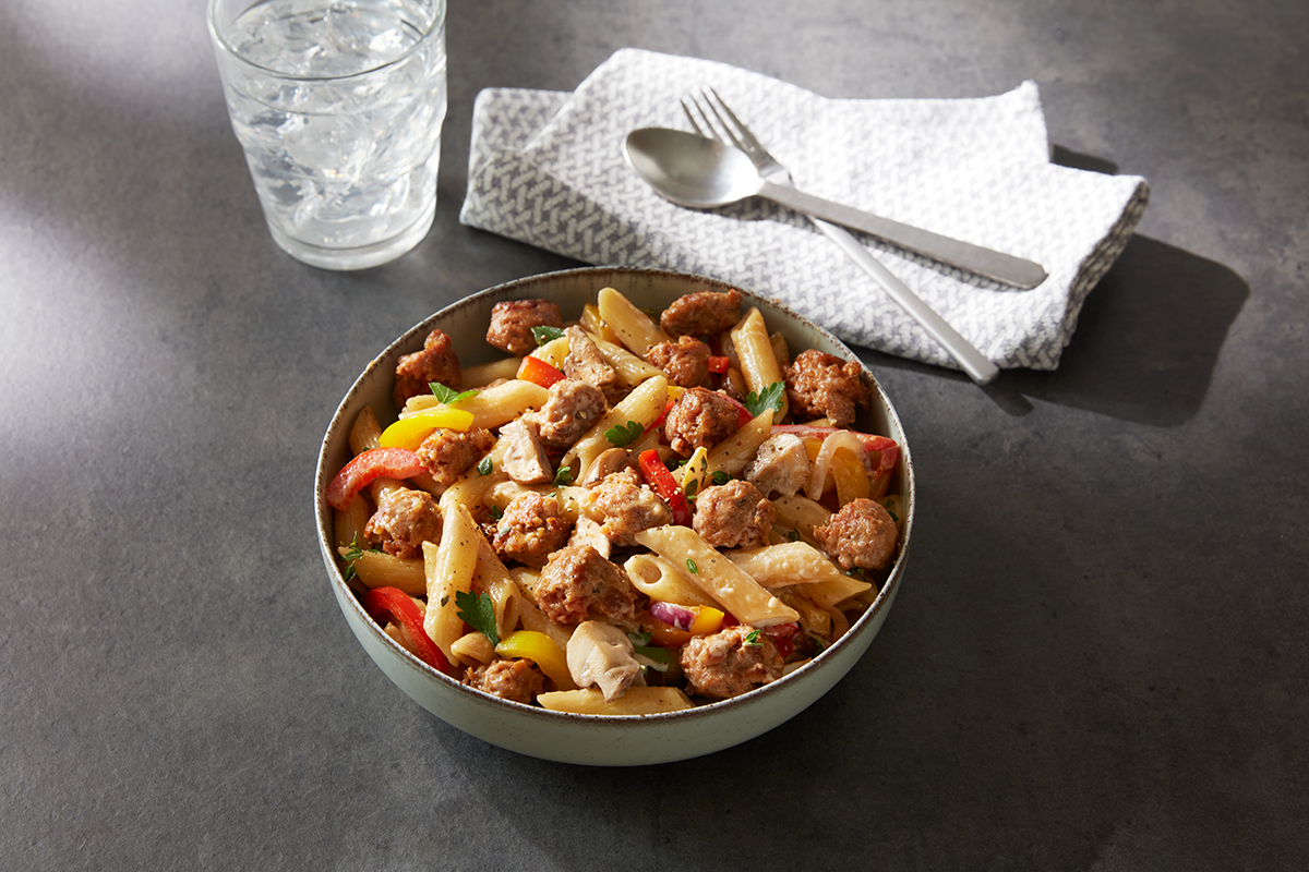 Nashville Hot Sausage Pasta | Prairie Fresh®
