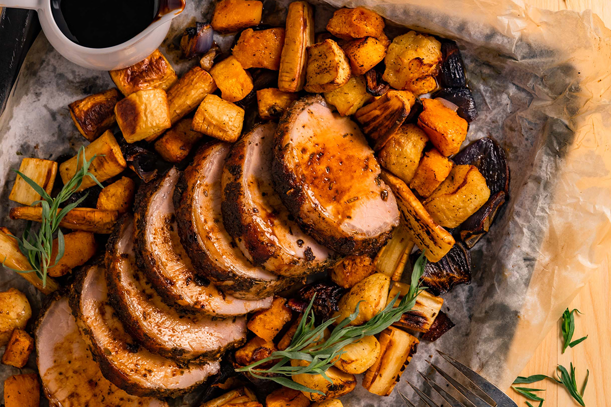 Roast Tarragon Pork and Butternut Squash | Prairie Fresh®