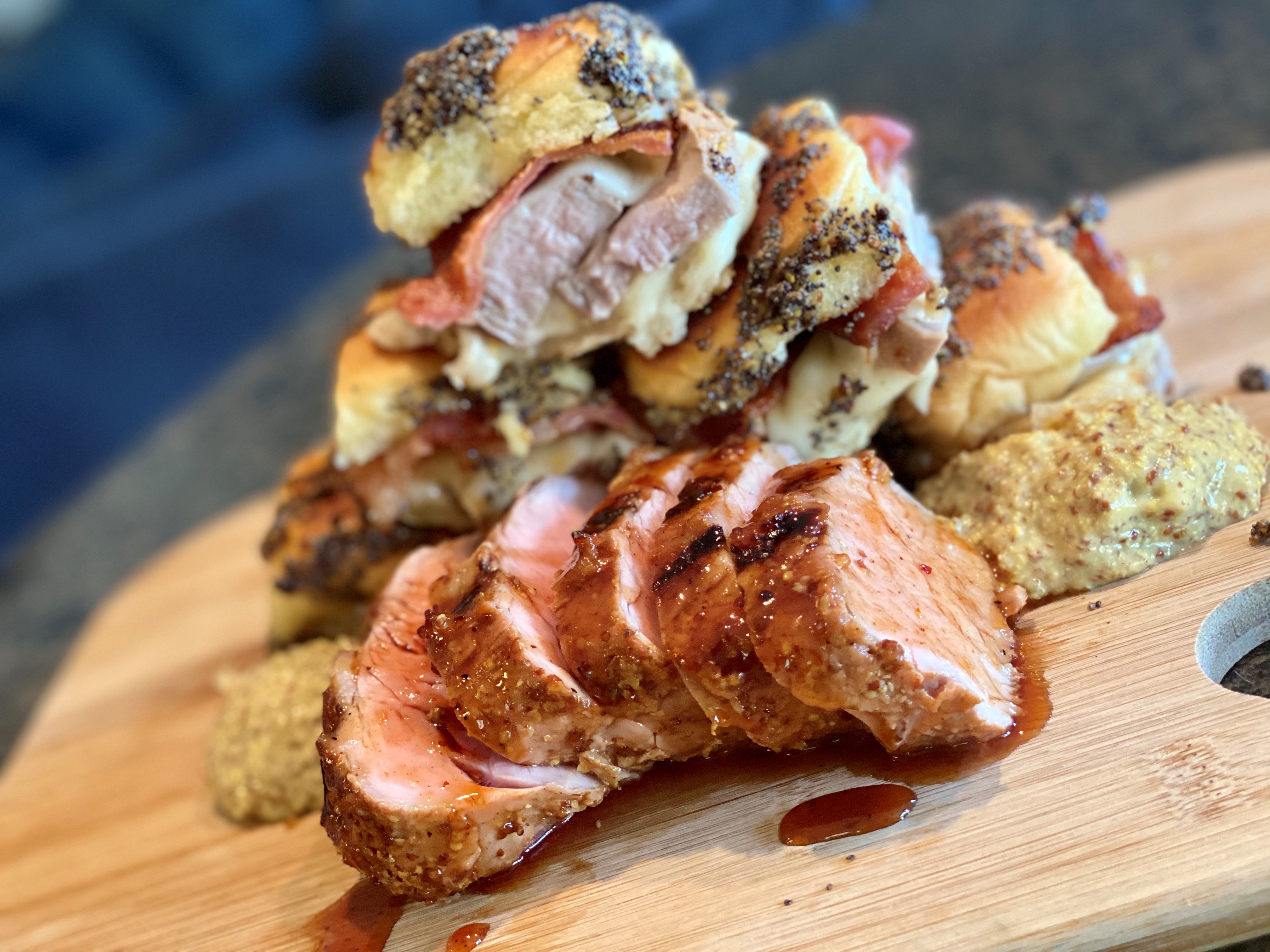 Sweet Mustard Glazed Pork Tenderloin Sliders | Prairie Fresh®