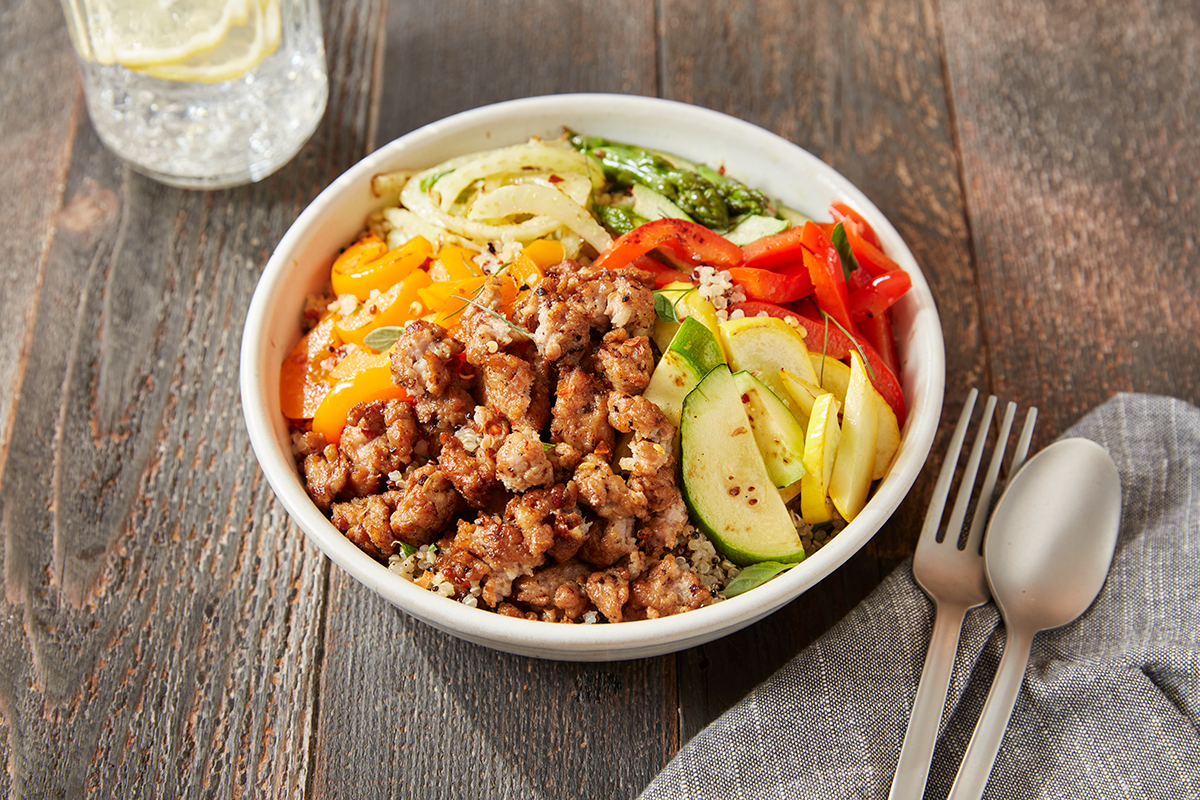 Italian Sausage Vegetable Bowl | Prairie Fresh®
