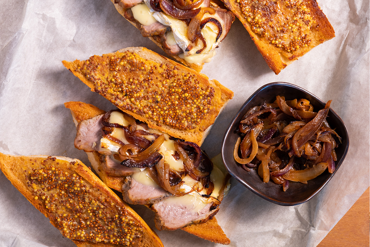 Make-and-Bake-Later Garlic Herb Pork Tenderloin Sandwich | Prairie Fresh®