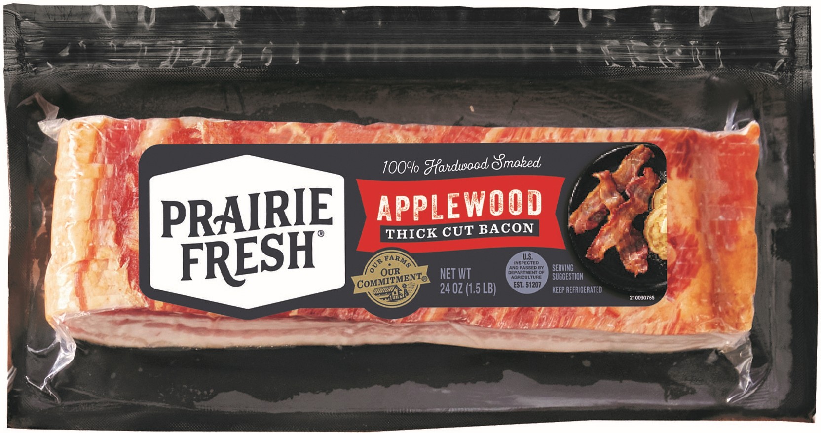 Prairie Fresh Applewood Smoked Bacon (24oz) | Prairie Fresh®