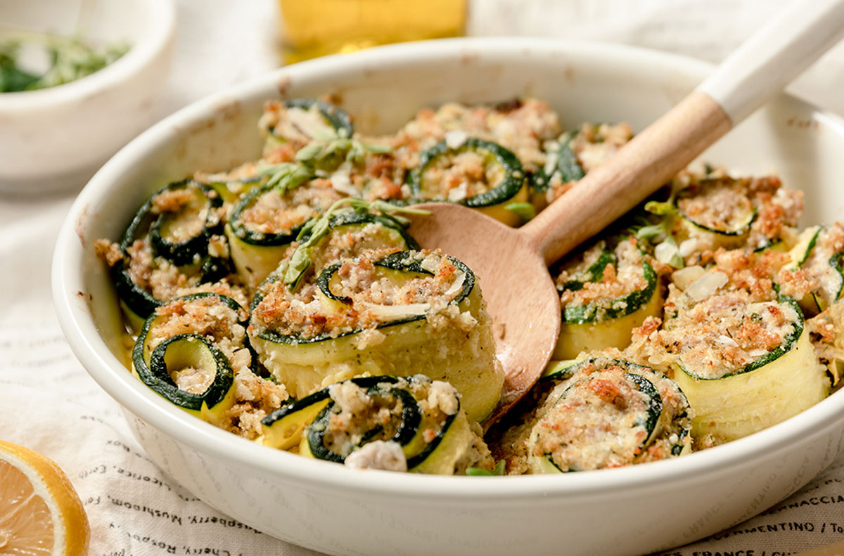 Lemon Ricotta Zucchini Roll-Ups | Prairie Fresh®