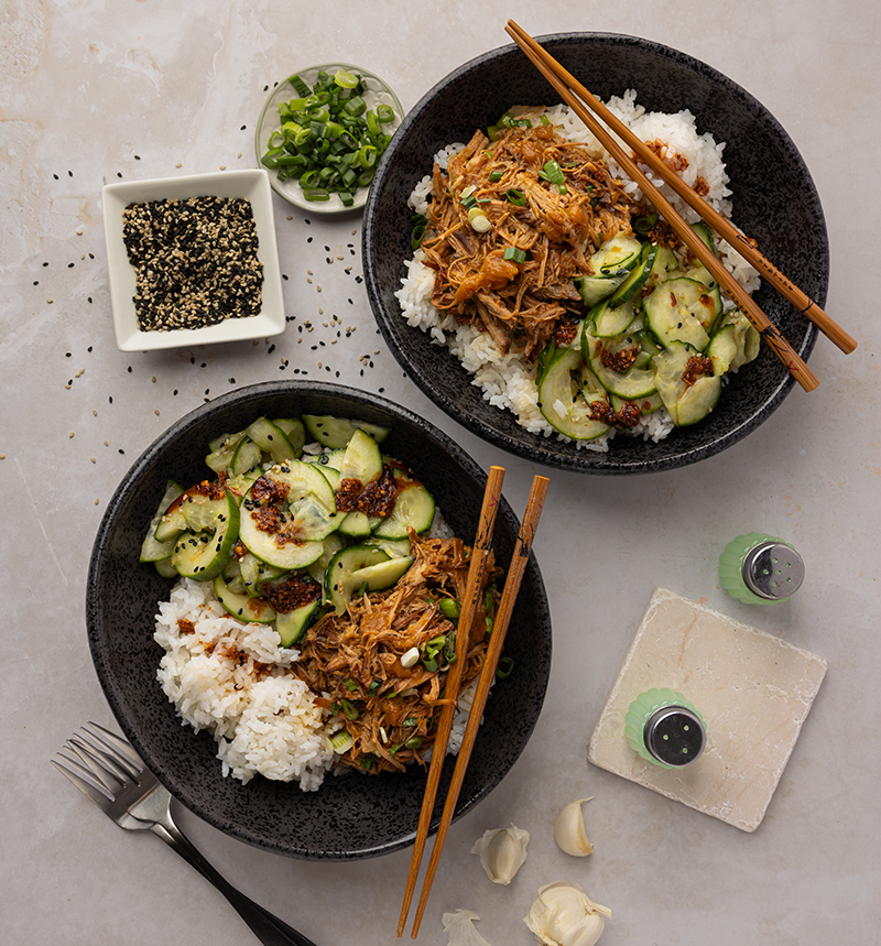 Sticky Sesame Pork Bowls