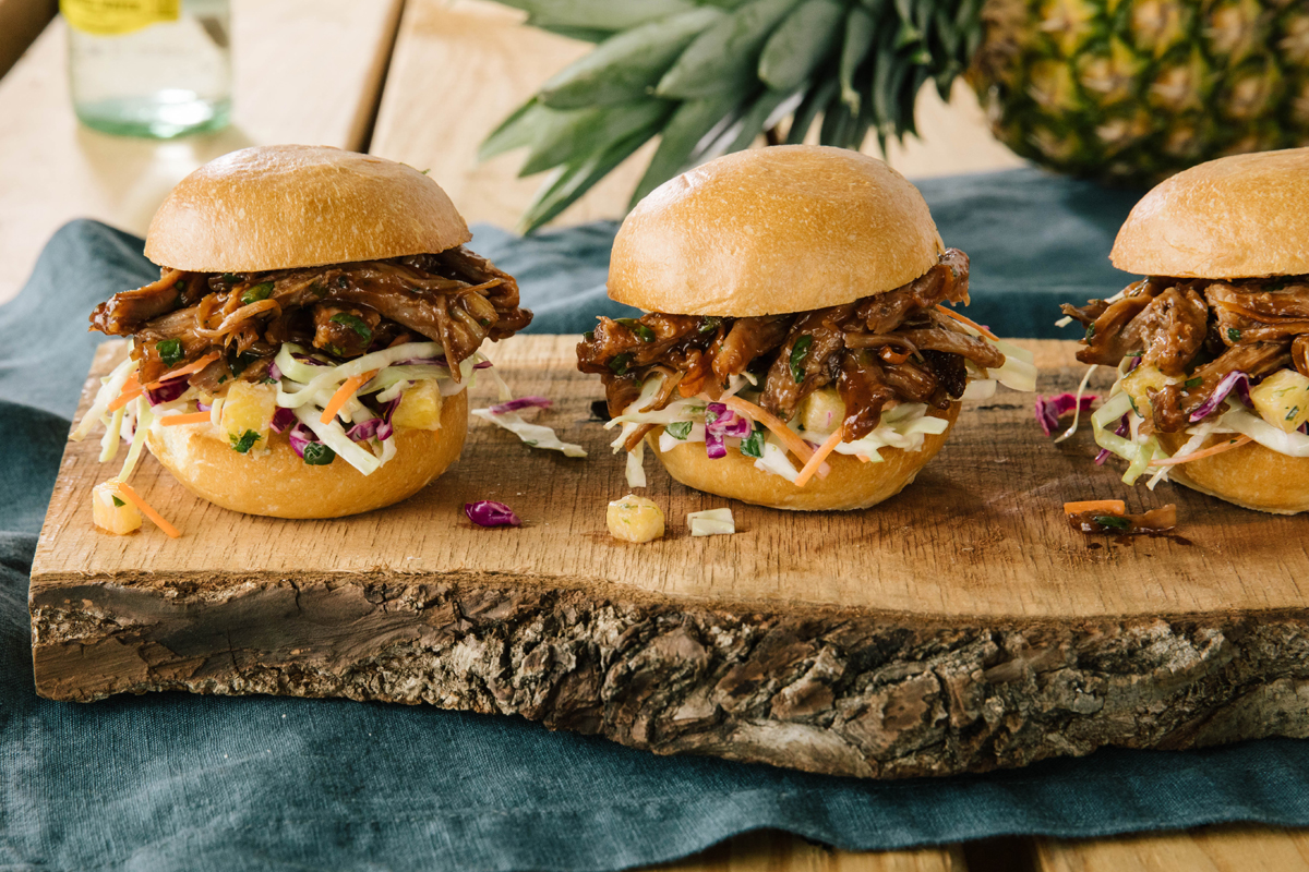 BBQ Pork Sliders with Pineapple-Ranch Slaw | Prairie Fresh®