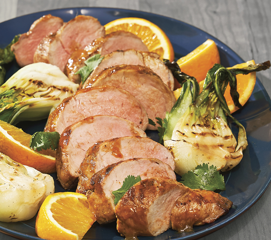 Pork Tenderloin with Honey Spiced Mango Sauce | Prairie Fresh®