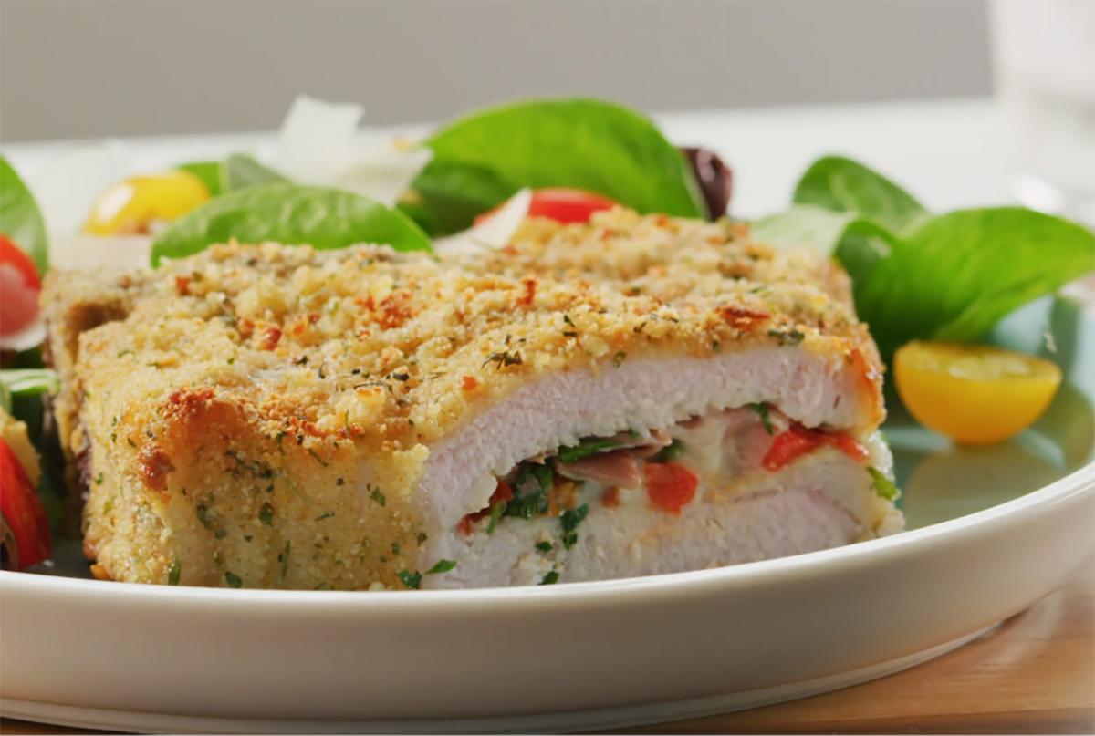 Air Fryer Italian-Stuffed Pork Chop | Prairie Fresh®