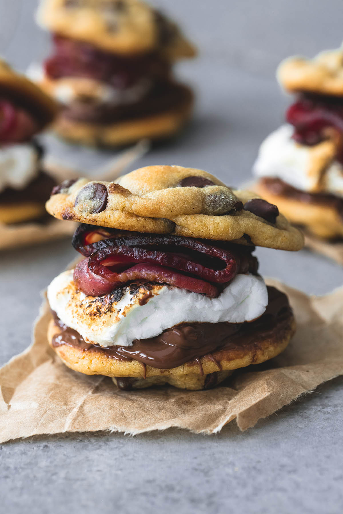Grilled Chocolate Chip Cookie Bacon Smores | Prairie Fresh®