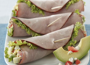 Cobb Salad Ham Roll-Ups | Prairie Fresh®