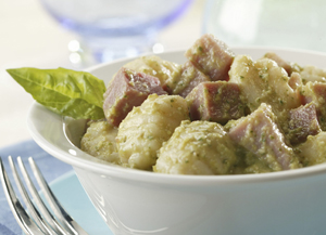 Asparagus Pesto with Gnocchi and Ham | Prairie Fresh®