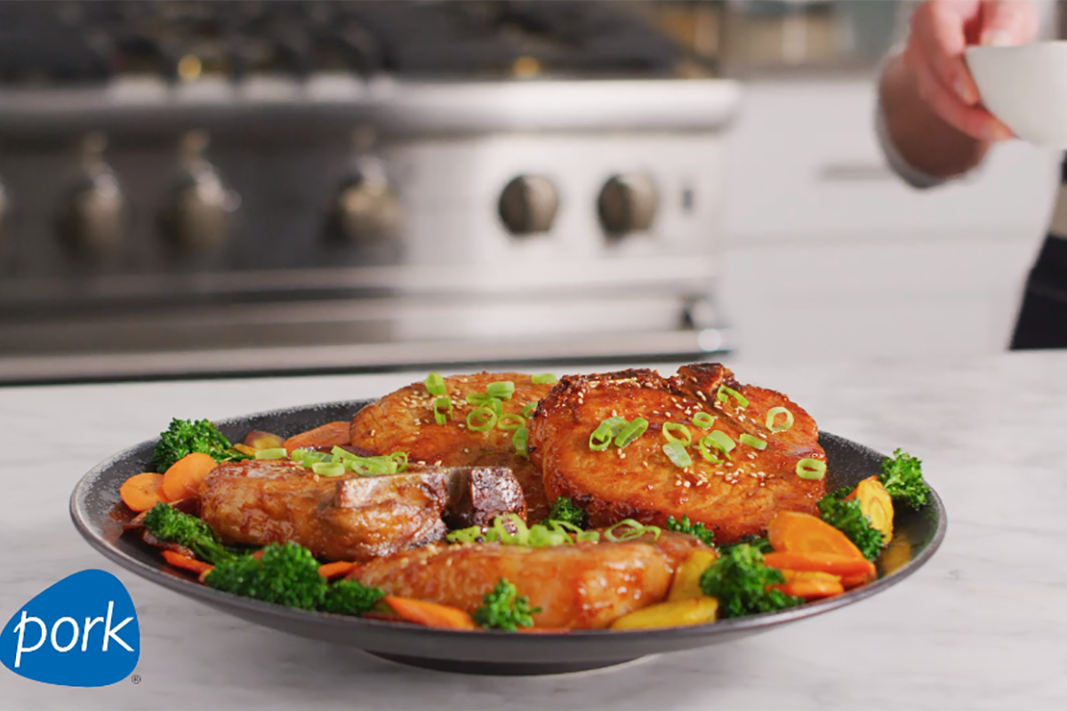 Sheet-Pan Korean Pork Chops | Prairie Fresh®