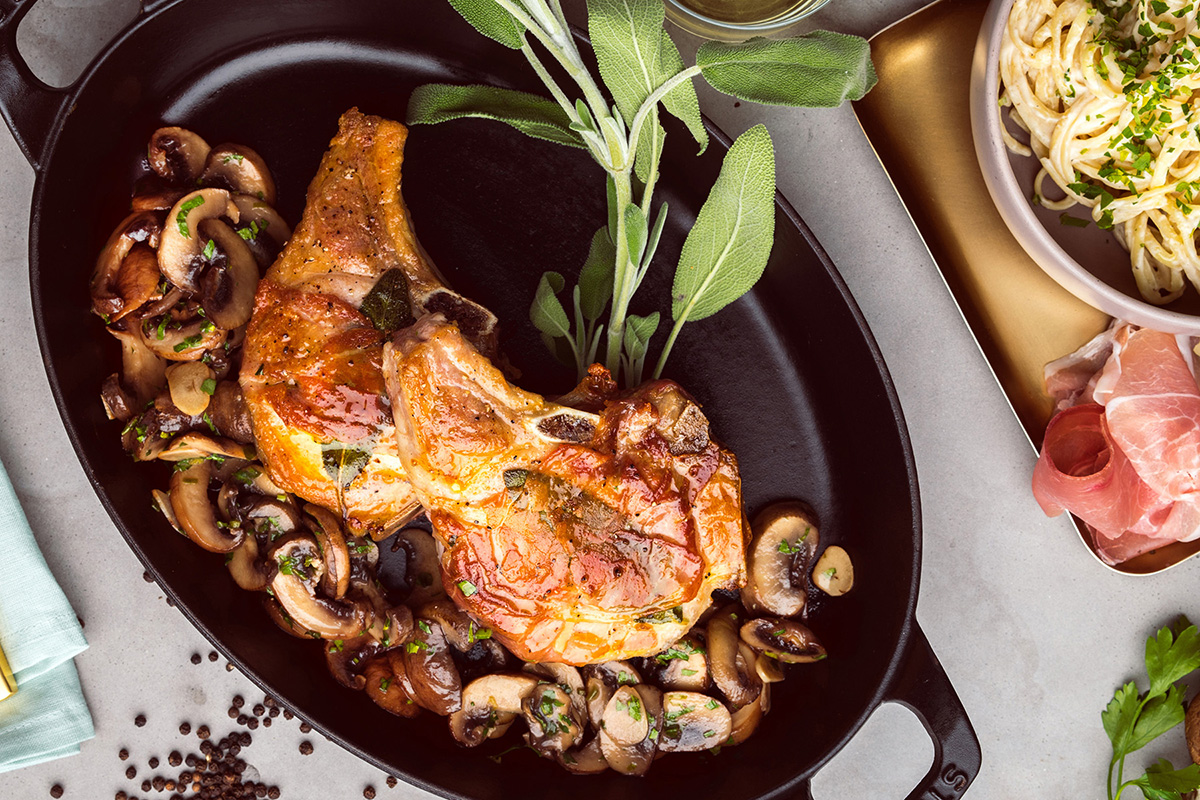 Glazed Pork Saltimbocca with Sage | Prairie Fresh®