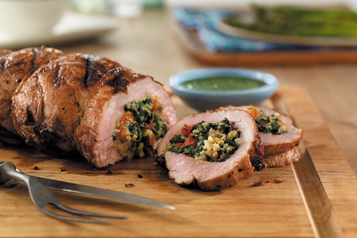 Stuffed Pork Tenderloin with Chimichurri | Prairie Fresh®