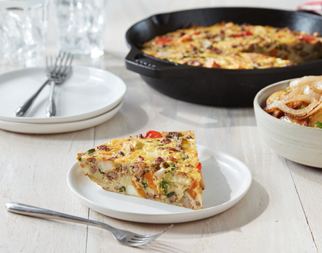 Maple Breakfast Sausage Fall Frittata | Prairie Fresh®