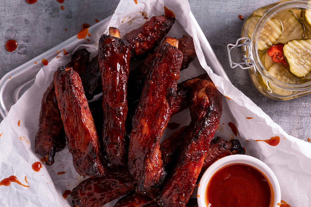 Pickle-brined Smoked Pork Rib Wings | Prairie Fresh®